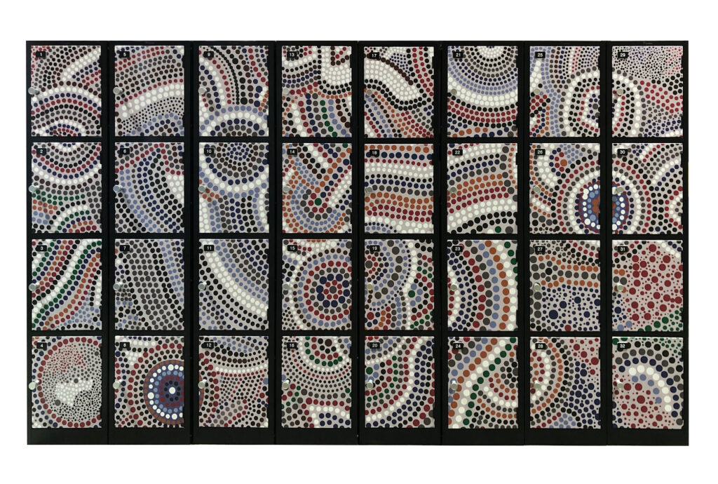 Four Tier Lockers with Aboriginal Artwork