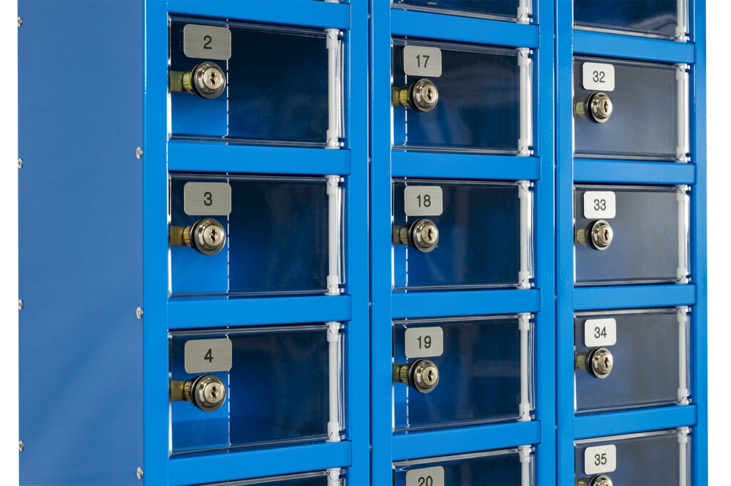 Mobile Phone Lockers with Clear Doors