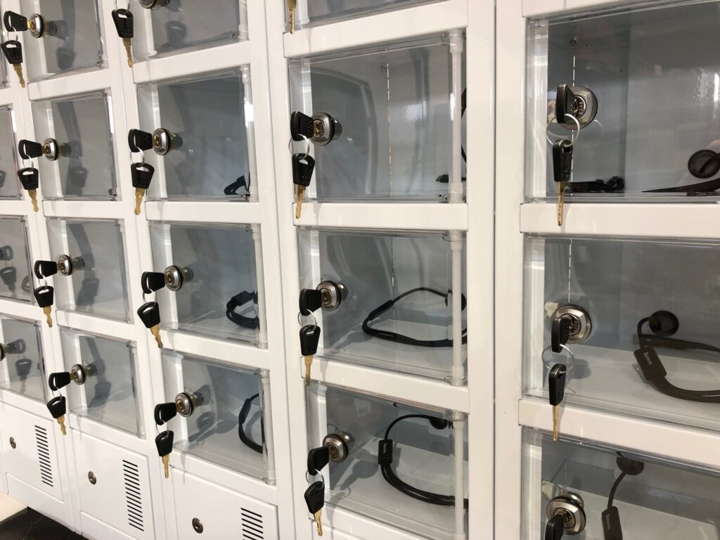 Mobile Phone Charging Lockers with Clear Doors